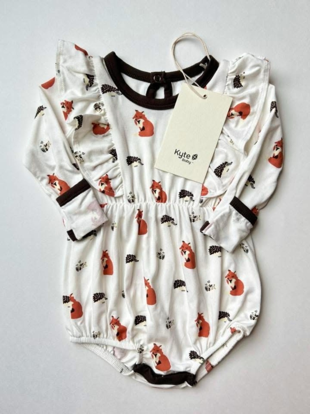 Kyte Baby sienna woodland bubble romper